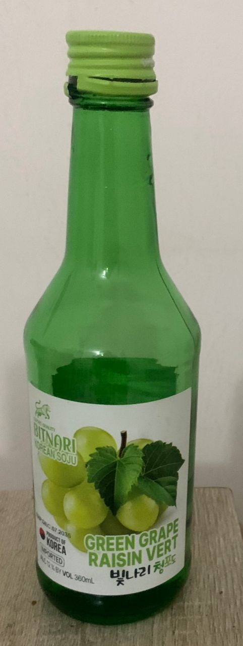 Green Grape Soju bottle