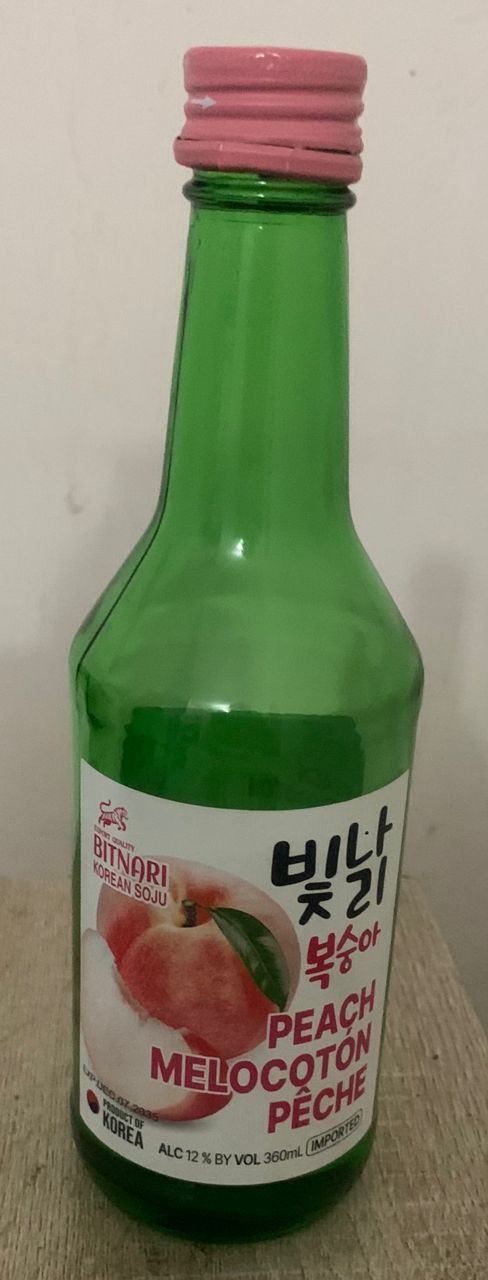 Peach Soju bottle