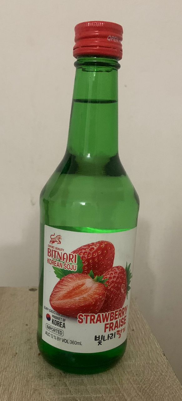 Strawberry Soju bottle